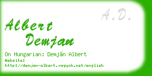 albert demjan business card