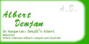 albert demjan business card